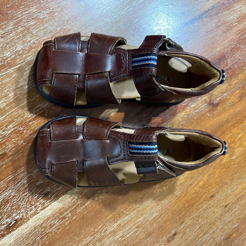 Brown Leather Kids Sandals